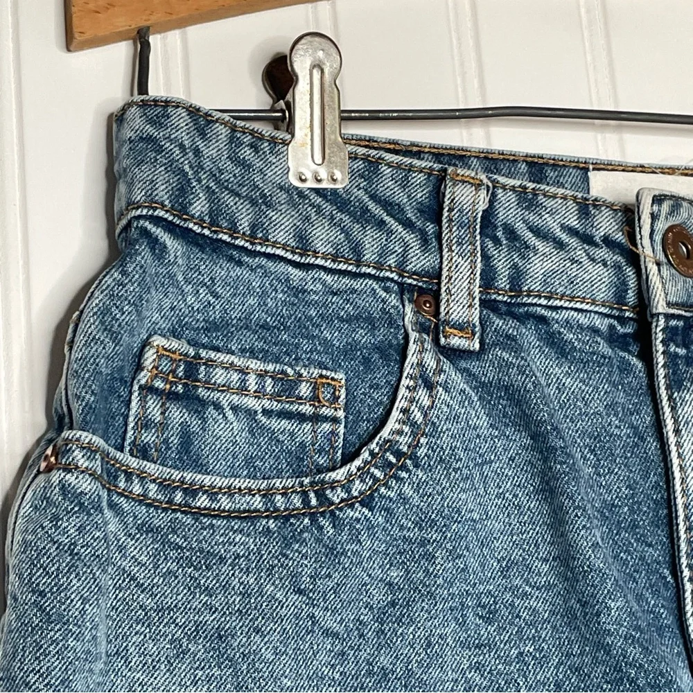 Cotton On Light Blue Acid Wash Denim Jean Shorts